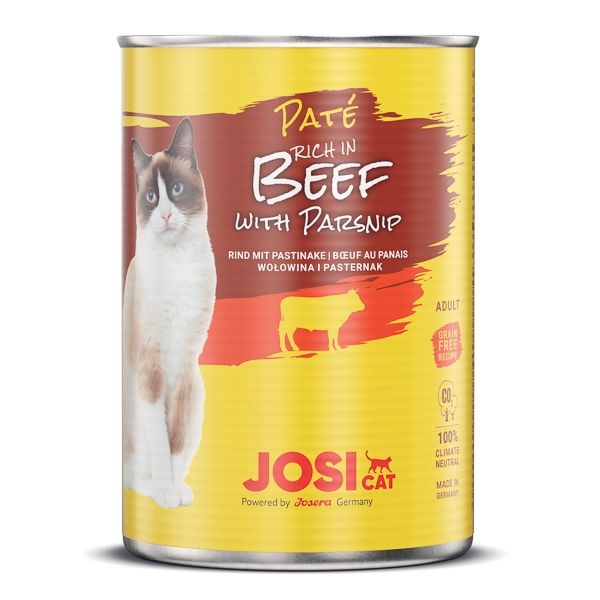 JosiCat Paté Beef With Parsnip, 12×400 G