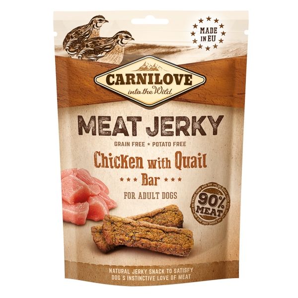 Carnilove Jerky Chicken with Quail Bar, 100 g 100