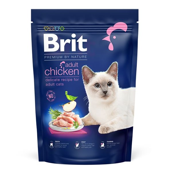 Brit Premium by Nature Cat Adult Chicken, 800 g 800 imagine 2022