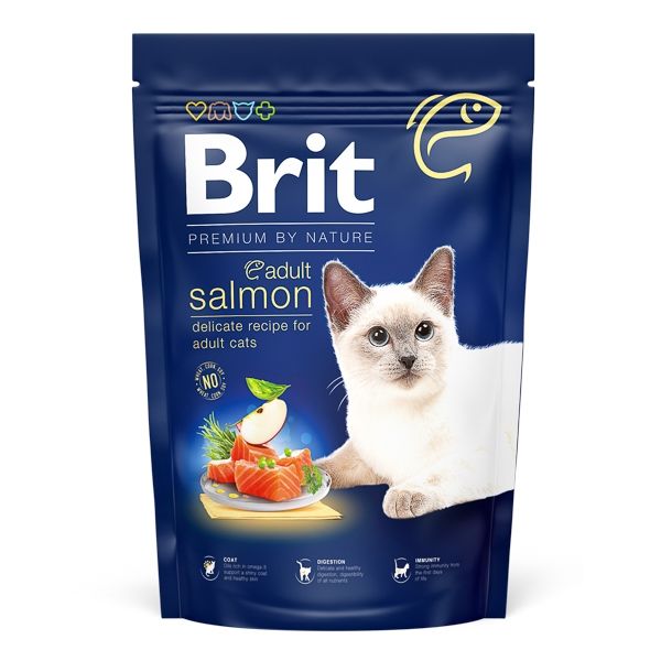 Brit Premium By Nature Cat Adult Salmon, 1.5 Kg