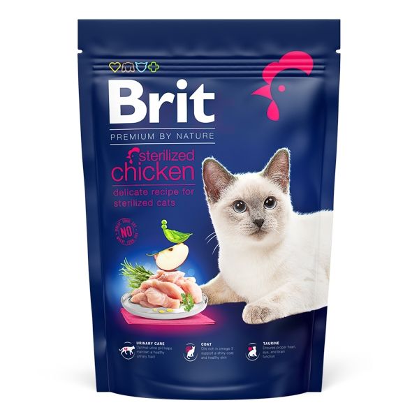 Brit Premium By Nature Cat Sterilized Chicken, 800 G