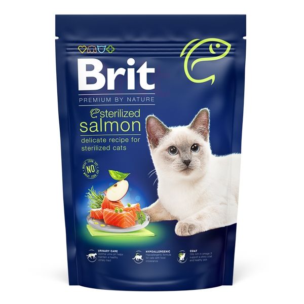 Brit Premium by Nature Cat Sterilized Salmon, 800 g 800 imagine 2022