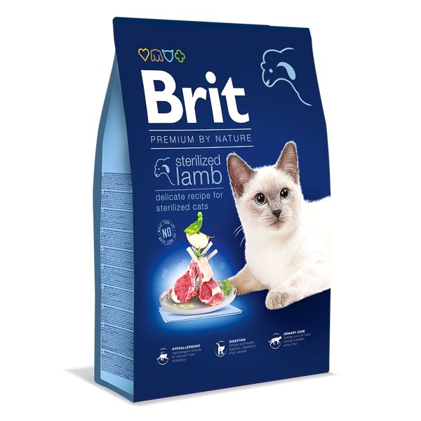 Brit Premium by Nature Cat Sterilized Lamb, 8 kg Brit imagine 2022