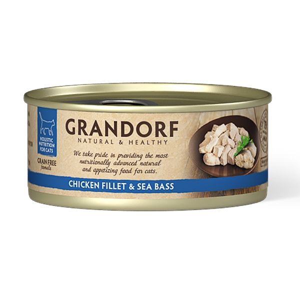 Grandorf Cat, Chicken Breast & Sea Bass, 70 g