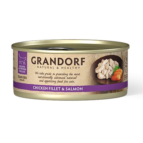 Grandorf Cat, Chicken Breast & Salmon, 70 g