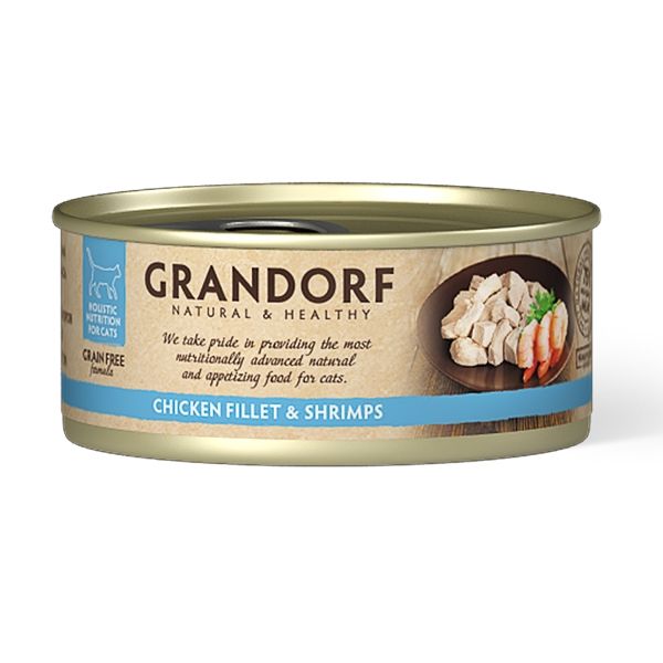 Grandorf Cat, Chicken Breast & Shrimps, 70 g