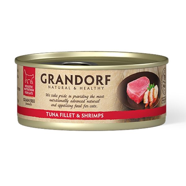 Grandorf Cat, Tuna Fillet & Shrimps, 70 g