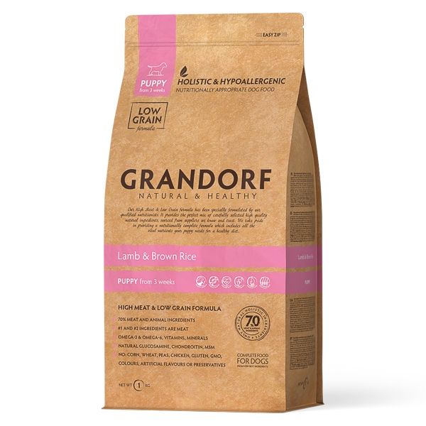 Grandorf Dog, Lamb & Brown Rice, Puppy, 1 kg