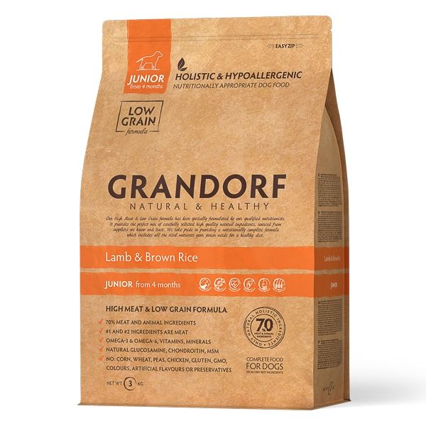 Grandorf Dog, Lamb & Brown Rice, Junior, 3 kg