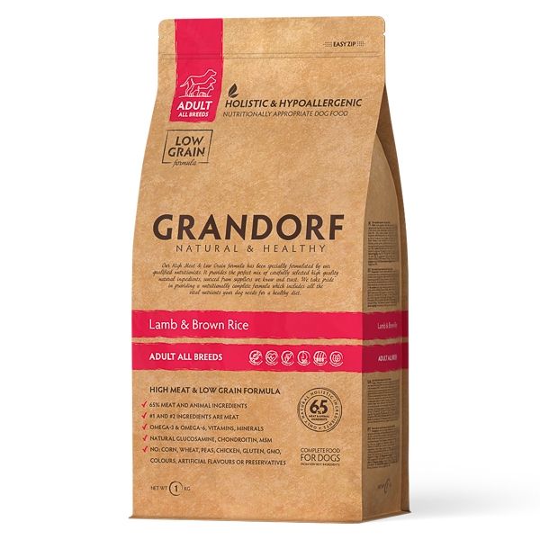 Grandorf Dog, Lamb & Brown Rice, Adult All Breed, 1 kg