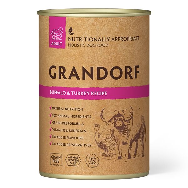 Grandorf Dog, Buffalo & Turkey, 400 g