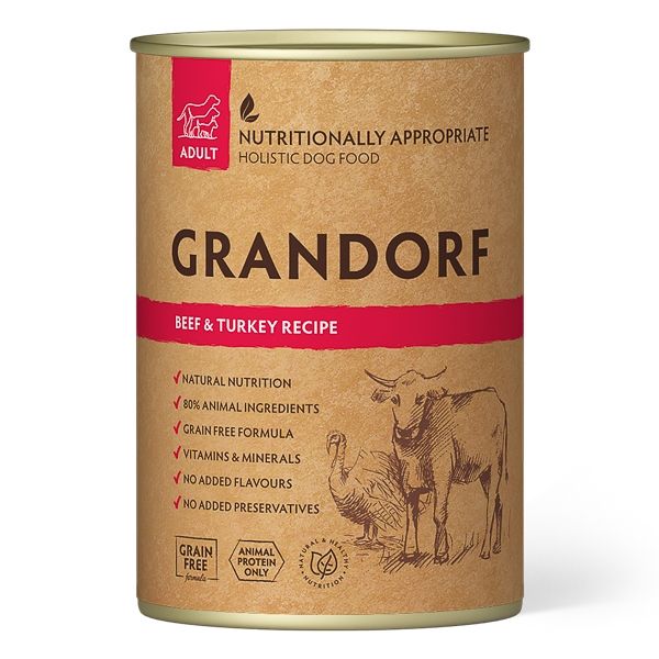 Grandorf Dog, Beef & Turkey, 400 g