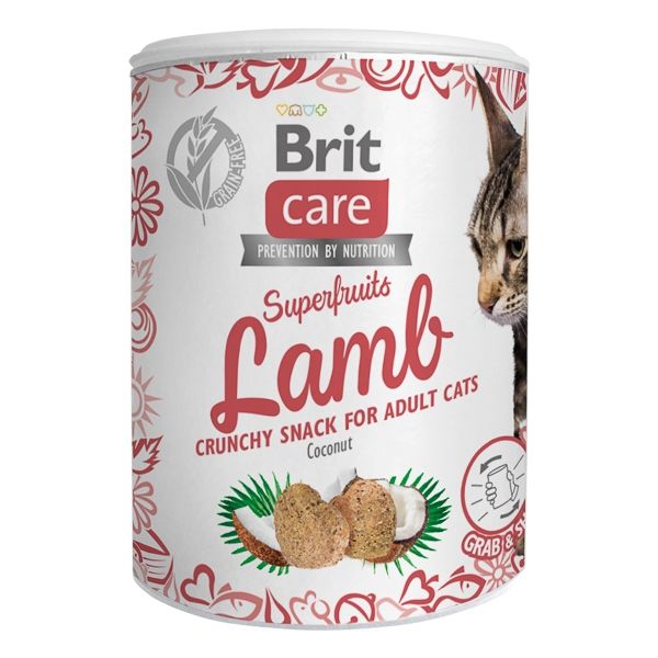 Brit Care Cat Snack Superfruits Lamb, 100 g 100 imagine 2022