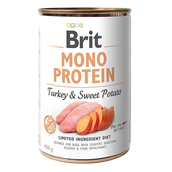 Brit Mono Protein Turkey & Sweet Potato, 400 g