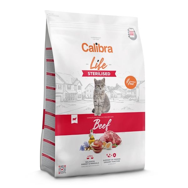 Calibra Cat Life Sterilised, Beef, 1.5 Kg