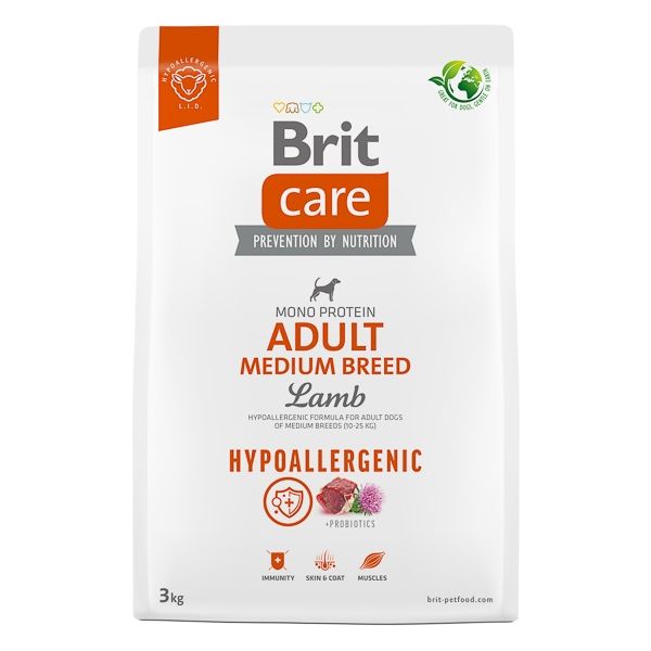 Brit Care Dog Hypoallergenic Adult Medium Breed, 3 kg