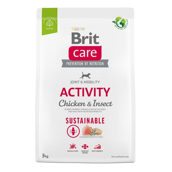 Brit Care Dog Sustainable Activity, 3 kg Hrana Uscata Caini 2023-09-29