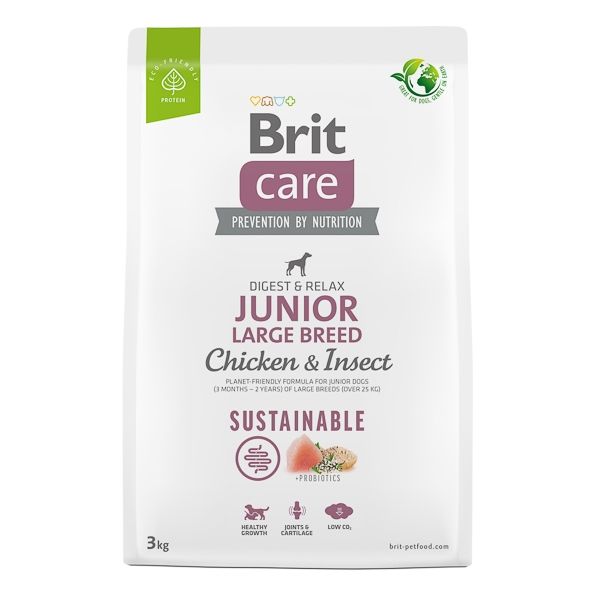 Brit Care Dog Sustainable Junior Large Breed, 3 Kg