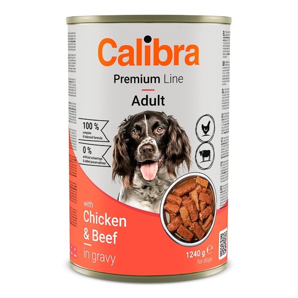 Calibra Dog Premium Can with Chicken & Beef, 1240 g