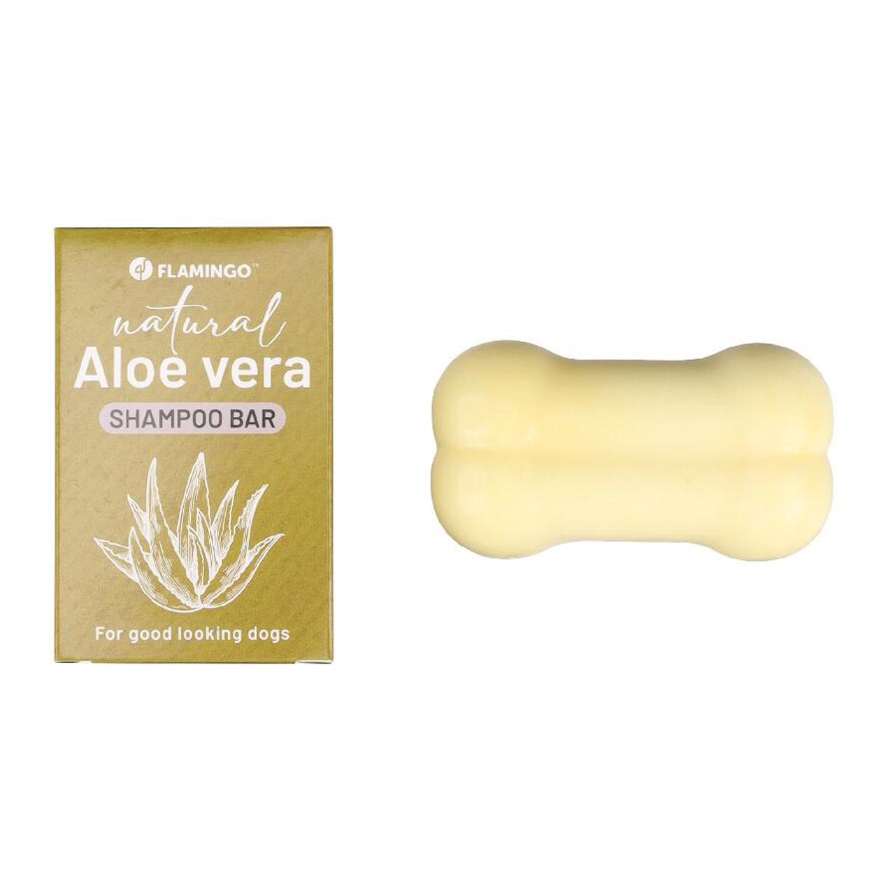 Flamingo Sampon Solid Caini, cu Aloe Vera, 100 g