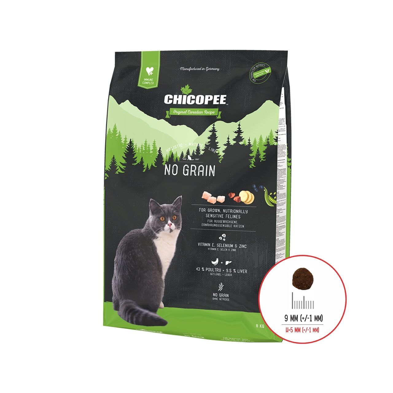 Hrana Uscata Pisici, Chicopee Holistic Nature Line, No Grain, 8 kg