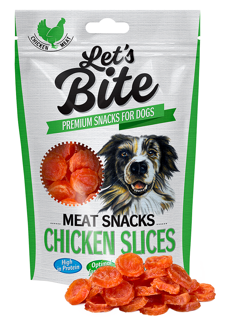 Brit Let’s Bite Meat Snacks Chicken Slices, 80 g Bite imagine 2022