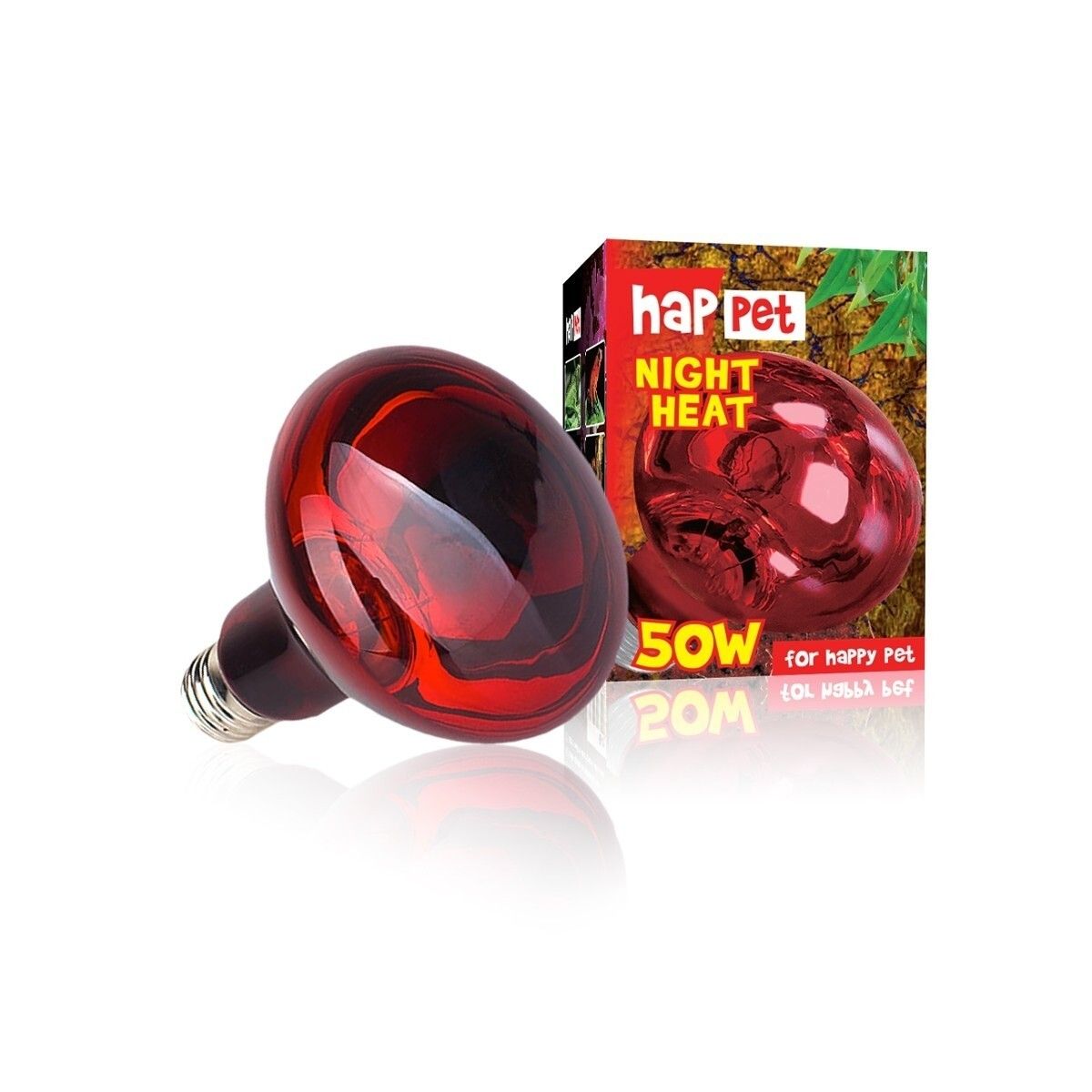 Happet, Bec Rosu pentru Terariu, Caldura Nocturna, 50W