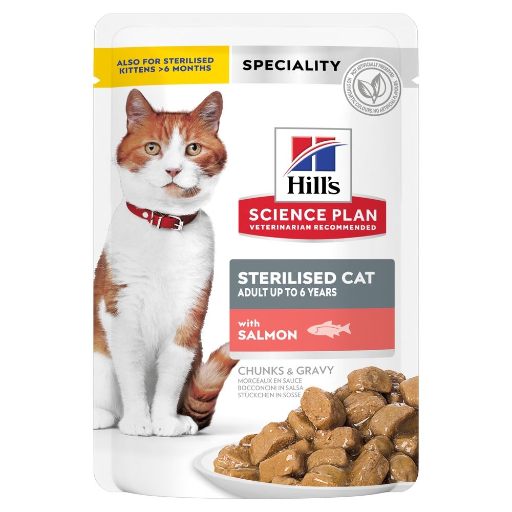 Hill\'s Science Plan Feline Sterilised Adult Salmon, 85 g