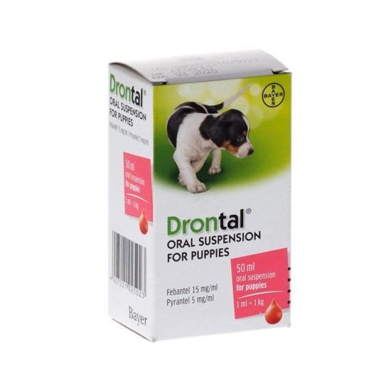 Drontal Puppy antiparazitar intern pentru catei, 50 ml