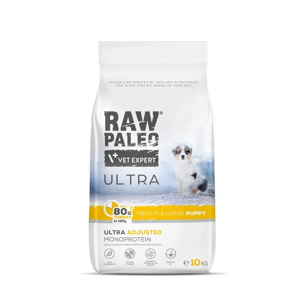 Raw Paleo Ultra Turkey Medium & Large Puppy, 10 kg