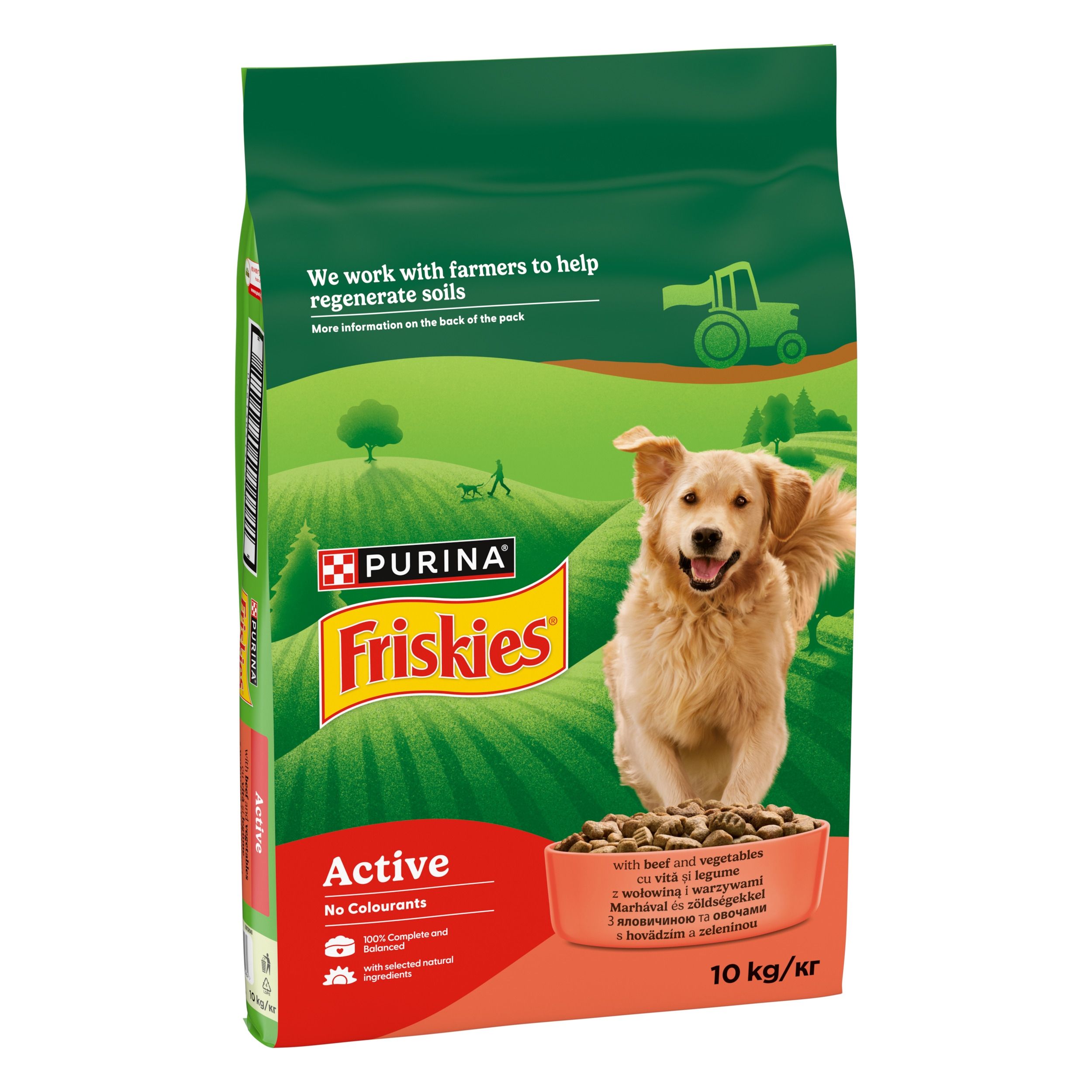 FRISKIES Dog, Caini Active, Vita, 10 kg