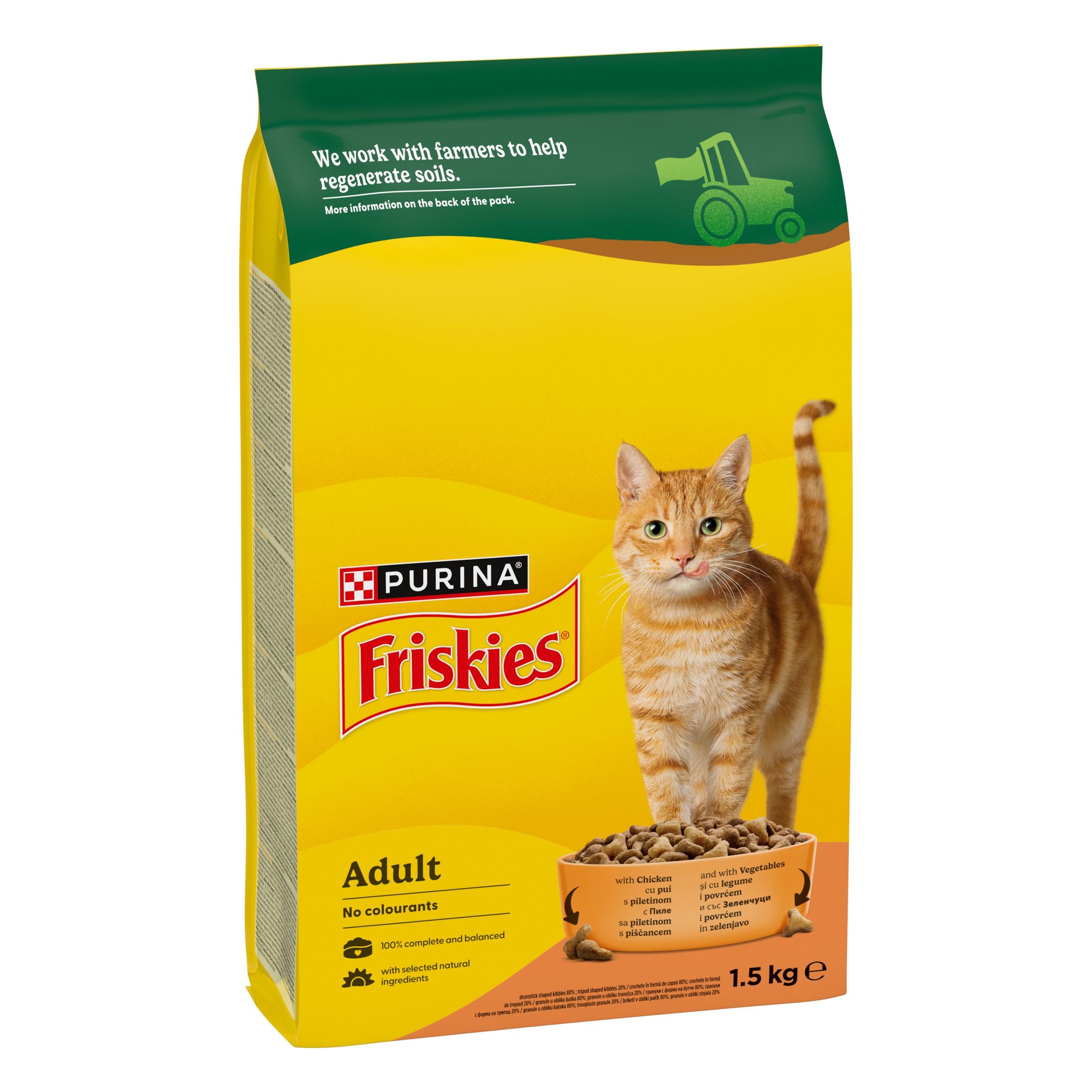 FRISKIES Cat, Adult, Pisica, Pui si Legume, 1.5 kg