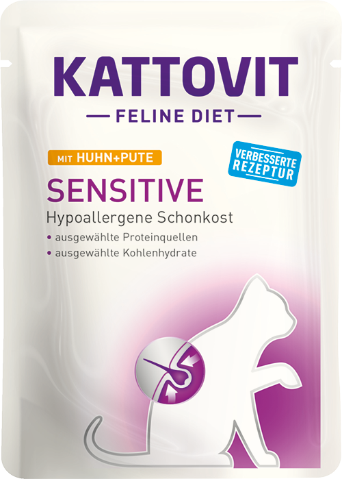 Plic Kattovit Sensitive, Pui si Curcan, 85 g
