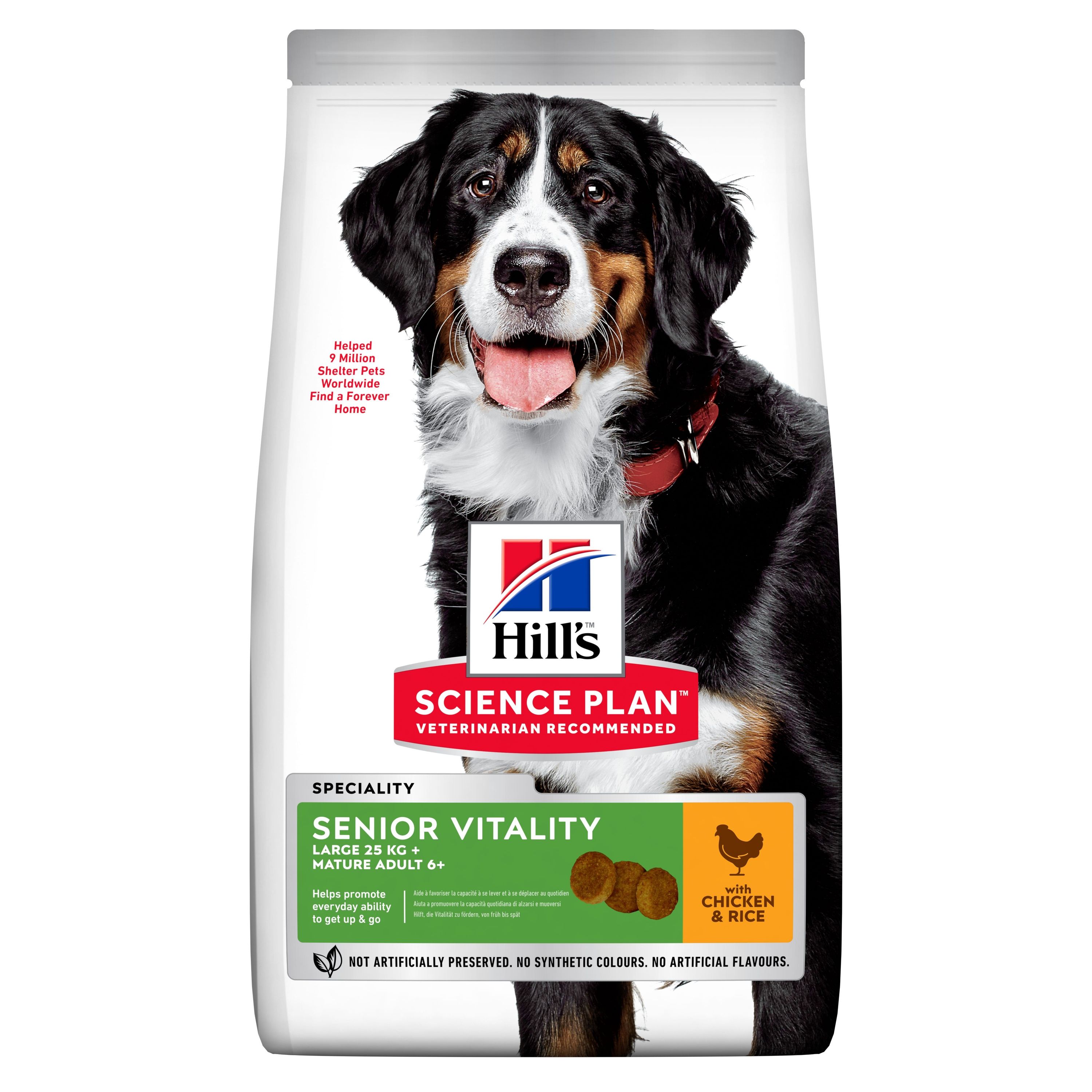 Hill’s SP Canine Senior Vitality Large Chicken, 14 kg câini
