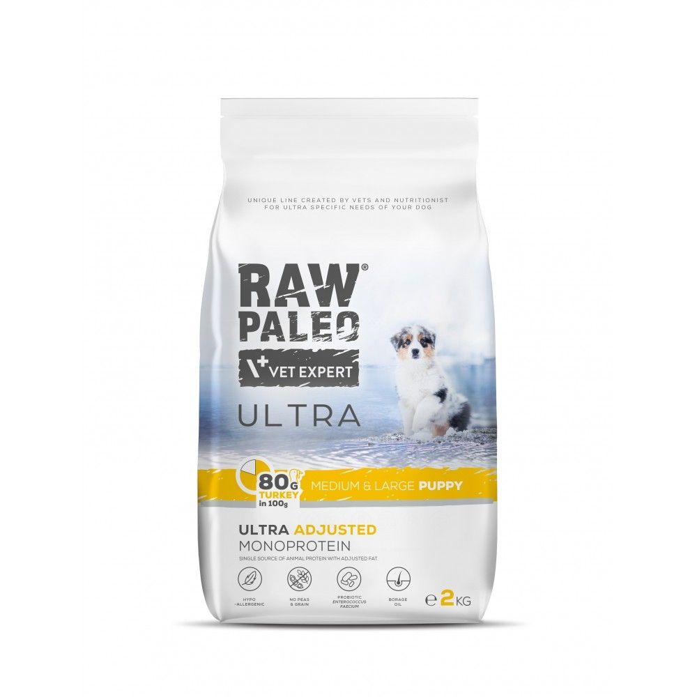 Raw Paleo Ultra Turkey Medium & Large Puppy, 2 kg