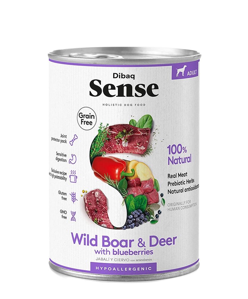 Dibaq Sense Wild Boar & Deer, Adult, 380 g 380