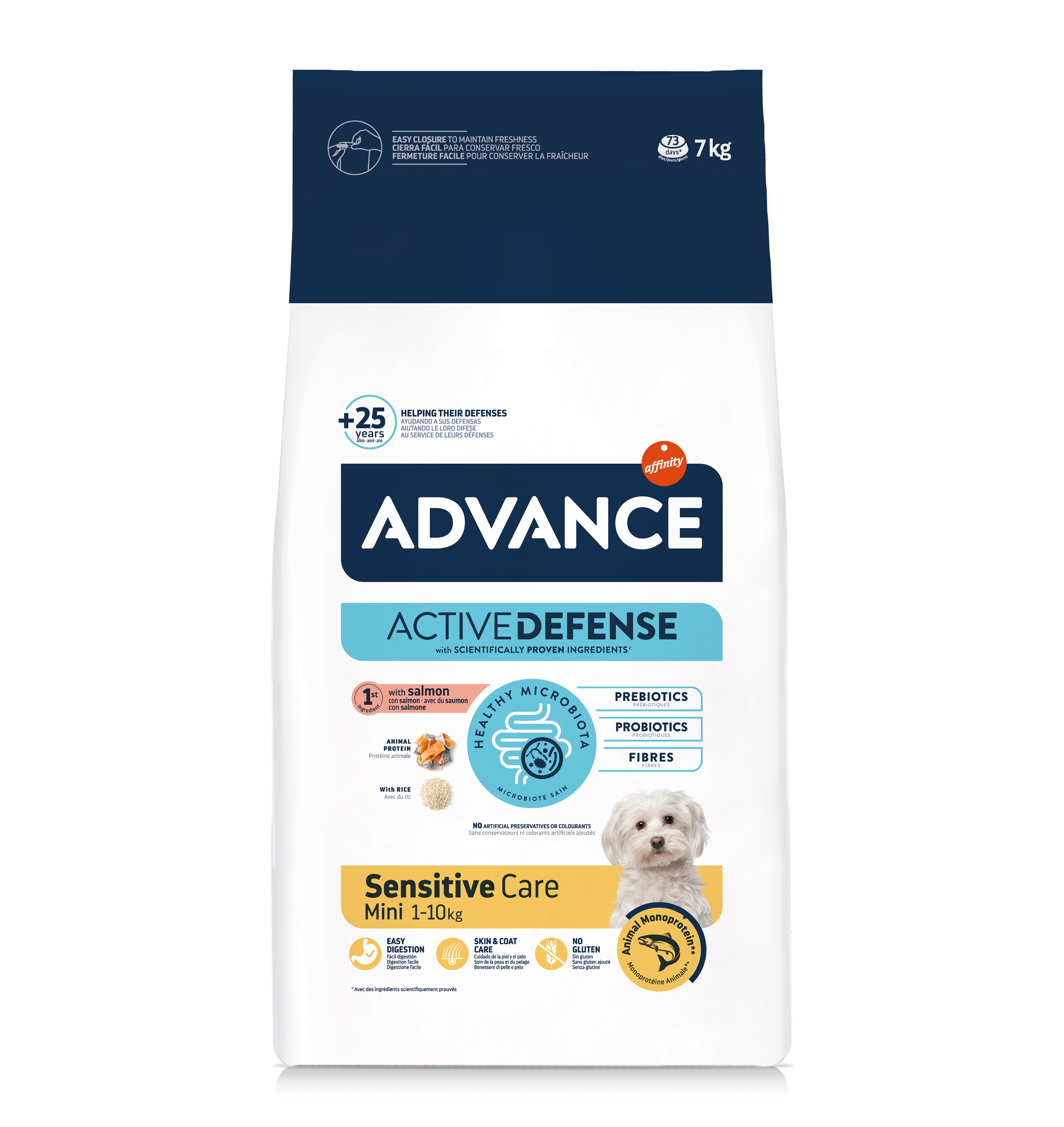 Advance Dog Mini Sensitive Somon & Orez, 7 kg