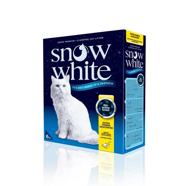 Nisip litieră Snow White, Extra Power Fara Parfum, 12L