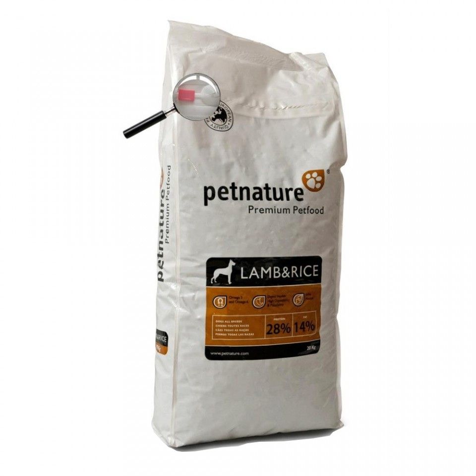 Petnature Lamb & Rice, hrana uscata premium, 20 kg câini