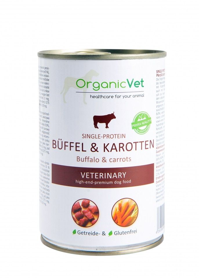 OrganicVet Veterinary, Bivol Si Morcovi, 400 G