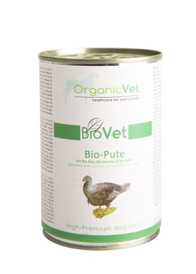 OrganicVet Biovet, curcan, orez, morcovi si mere organice, 400 g 400 imagine 2022