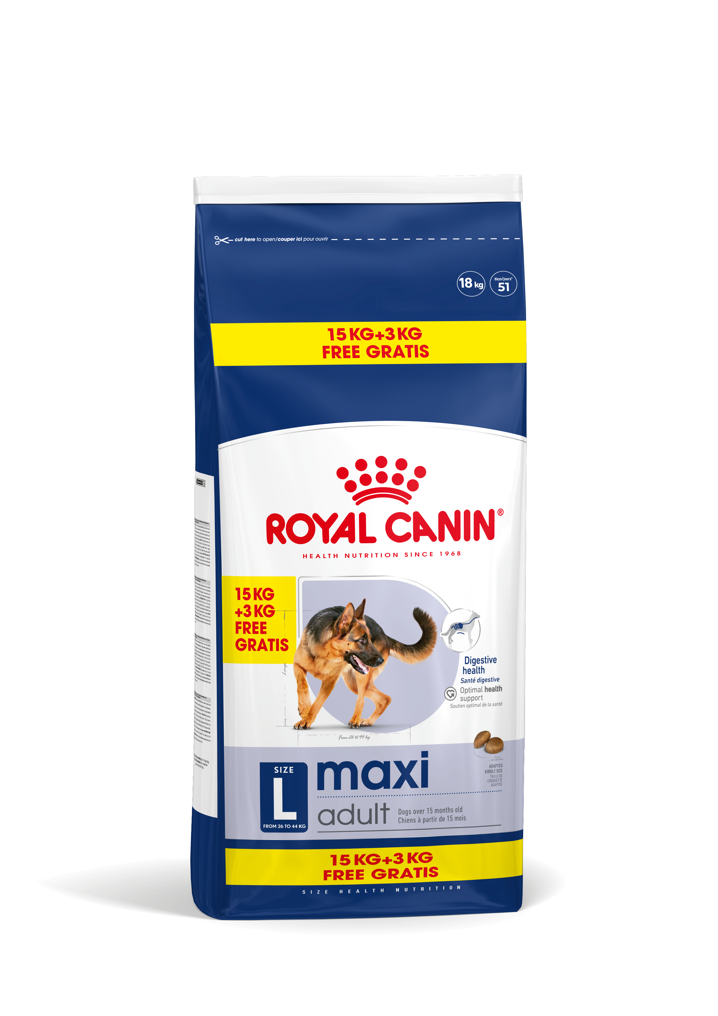 Royal Canin Maxi Adult hrana uscata caine, 15+3 kg