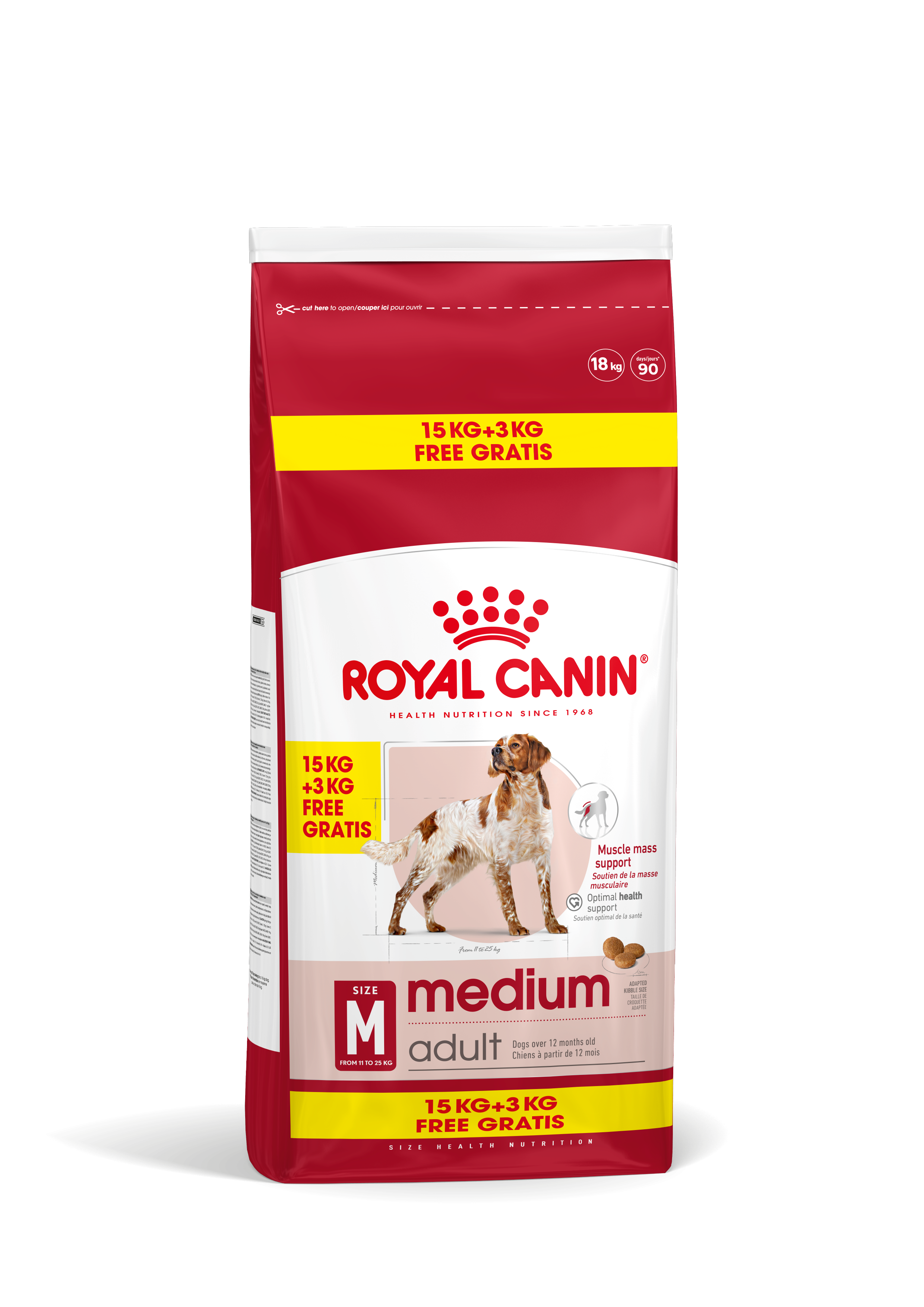 Royal Canin Medium Adult hrana uscata caine, 15+3 kg