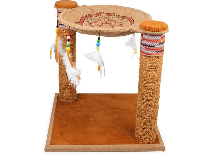 All For Paws, Hamac Sisal Dream Catcher pentru Pisici, 50x50x55 cm