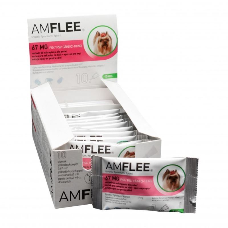 Amflee Dog 3 Pipete x 67 mg – S (2-10 kg) (2-10 imagine 2022