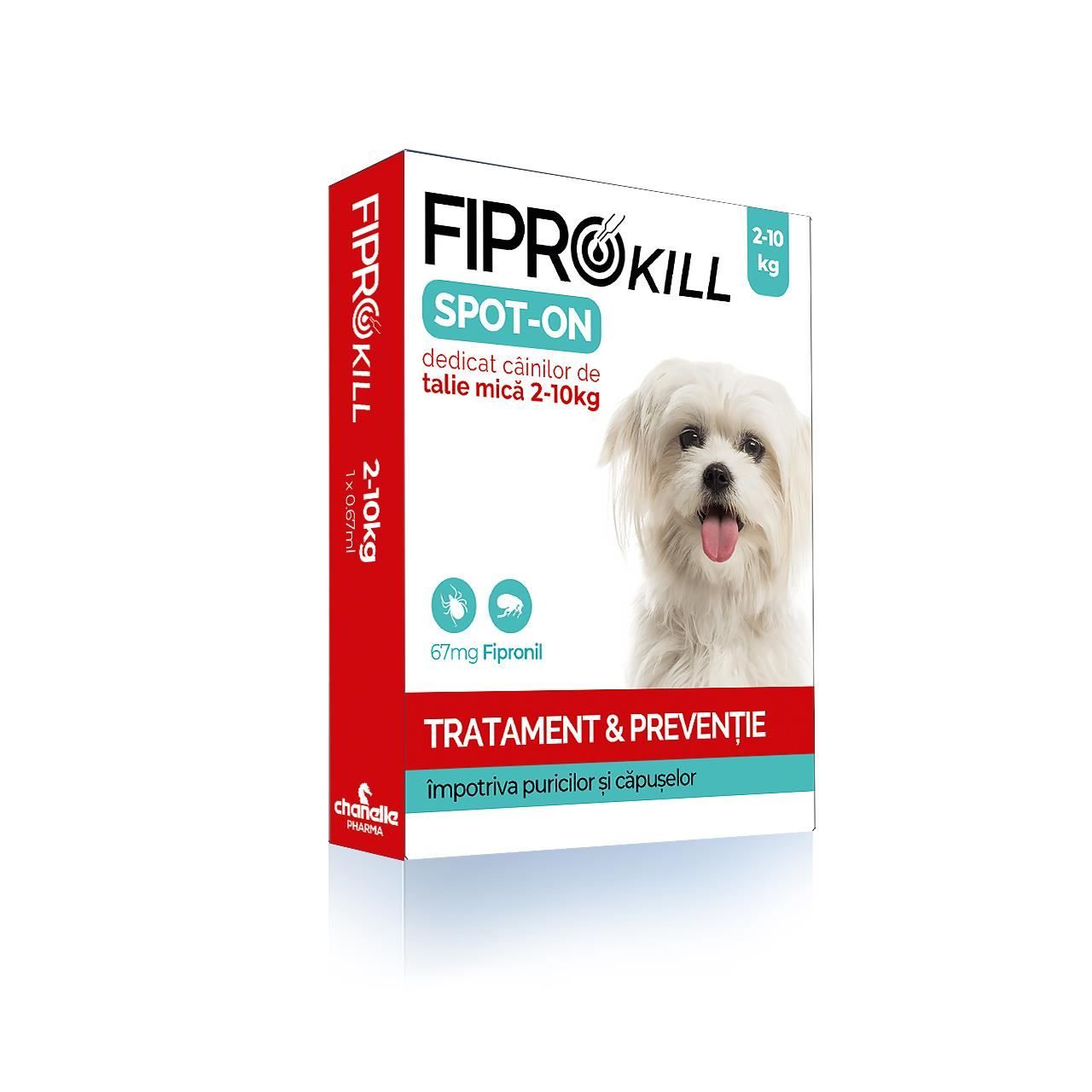 Antiparazitar Extern Pentru Caine 2-10 Kg Fiprokill Dog “S” 67 Mg Spot-on 3 Pip/ Cut