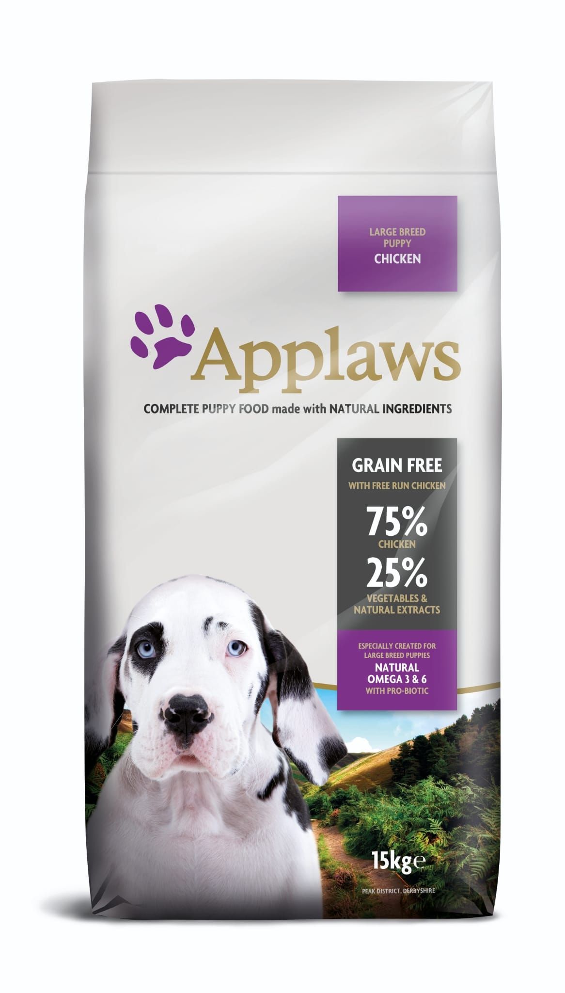 Applaws Dog Junior Talie Mare Cu Pui, 15 kg