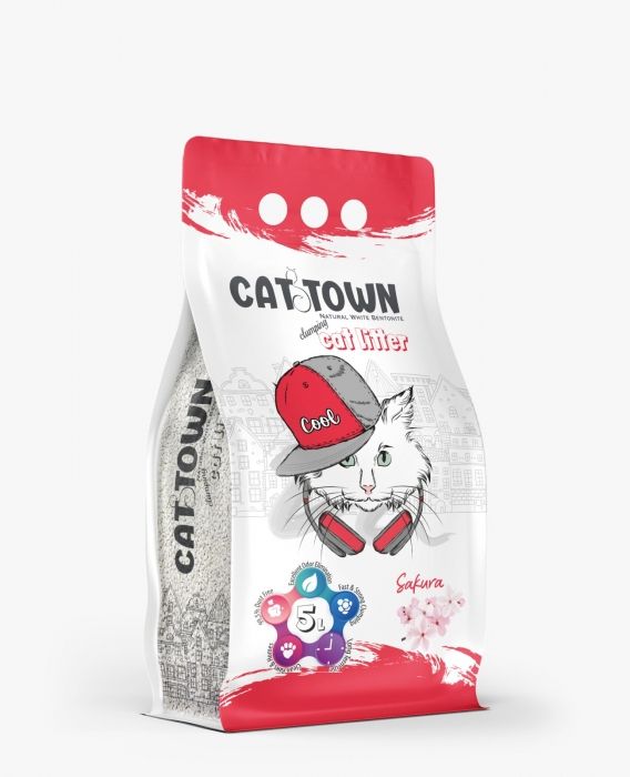 Asternut Igienic Cat Town Sakura pentru Pisici, 5 L