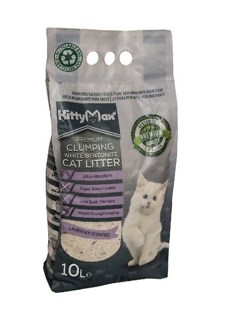 Asternut Igienic Premium KittyMax Lavander pentru Pisici, 10 L