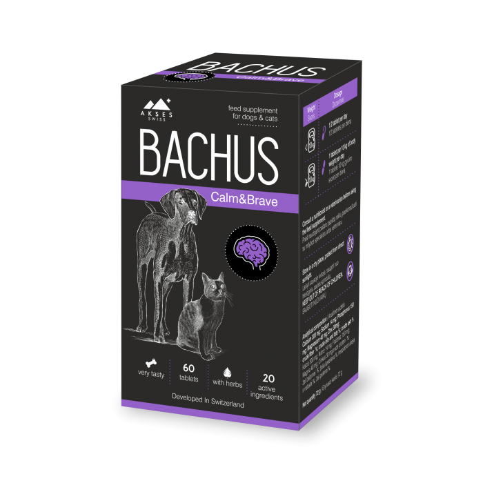 BACHUS Calm & Brave, suplimente nutritive pentru caini si pisici